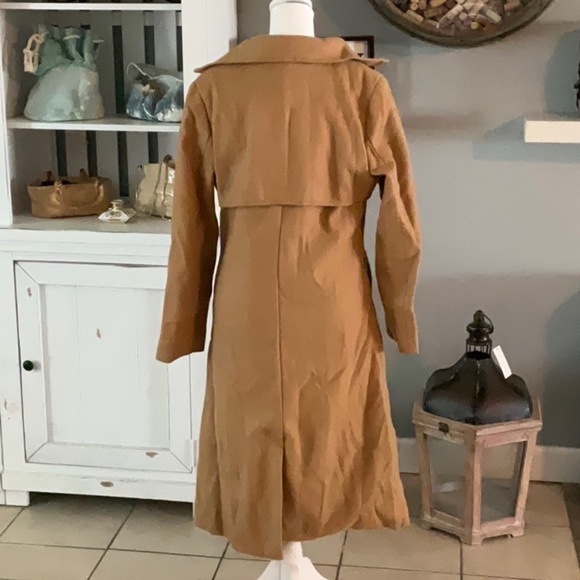NWT Double Button Private Label Camel Coat - Picture 5 of 10